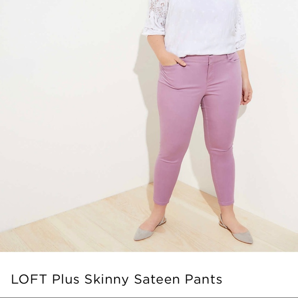 NWT! Loft Plus Dusty lavender skinny pants!